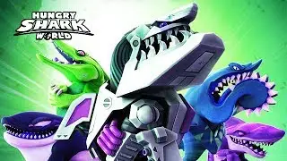 ALL MAX LEVEL !! SHARKS (HUNGRY SHARK WORLD)