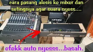 cara pasang alesis ke mixer dan setingnya agar suara nyess