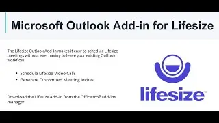 Microsoft Outlook Add-in for Lifesize