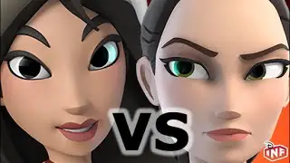 Mulan vs Rey sarlacc pit arena fight Disney Infinity toy box