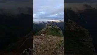 Balkan Mountains, Bulgaria- fog down the ridges, dog at Eho Hut- #Pipi