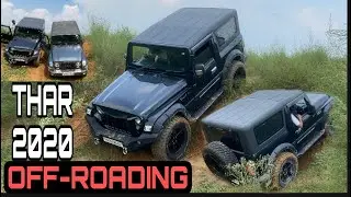 Thar 2020 offroading  Black devil ,convertible top galaxy gray