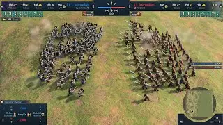 100 Samurais vs 100 Varangian Guards | AoE IV