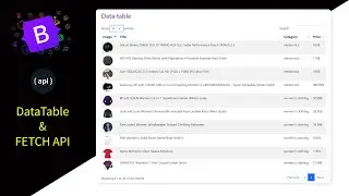data table & fetch Api Using bootstrap 5 HTML CSS JS