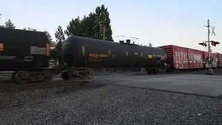 SP Trains #1355 CP Train #400 at Mile 105 CP Cascade Sub   2020-01-28