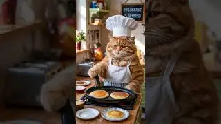 🍳 Breakfast Chaos with Chef Chonker! 🐾 | The Fat Orange Cat&rsquo;s Tiny Kitchen Takeover
