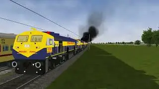 North East Express at Full Speed with 2 Locomotives #openrails #trending #viral #northeastexpress