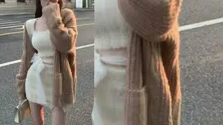 Sweater Knitted Suits Female Elegant 2 Piece Dress Korean Fashion
