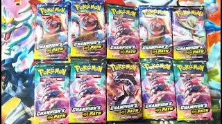 ASMR Opening Pokemon Packs - Champions Path ASMR OPENING (No Talking)