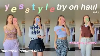 HUGE $300+ YESSTYLE try-on haul !! affordable, comfy, and trendy clothes || *pinterest inspired*