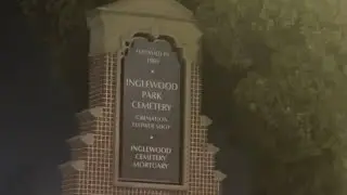 Inglewood Park Cemetery Sign on West Manchester Blvd in Inglewood CA 2/26 #inglewood #sign