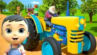 Wheels On The Tractor, Fun Farm Vehicle & Kindergarten Rhymes for Kids