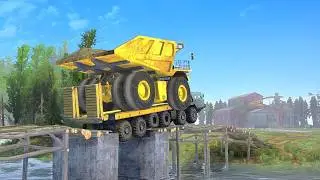 Survival Mission: Military Truck Crosses a Failing Bridge