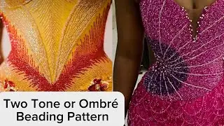 HOW TO CREATE TWO TONES OR OMBR&Eacute; BEADING PATTERN🪡 #how #beadsembriodery