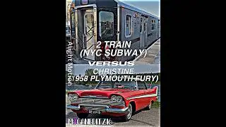 2 Train (NYC Subway) Vs Christine (1958 Plymouth Fury) #edit #battle #2train #mta #horror #christine