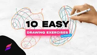 10 Easy Drawing Exercises For Procreate • Beginners Tutorial 