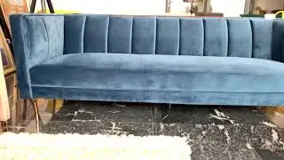 SOFA PARIS 3 OSOBOWA VELVET GRANATOWA HOME IN STYLE