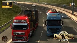 Euro Truck Simulator 2 – Heavy Machine Delivery from Lyon to Amsterdam! Can I Make It on Time? 🚛⏳