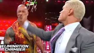 Cody Rhodes Slaps The Rock & Attack Him To Reject His Offer At Elimination Chamber 2025