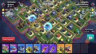 Sky clash, clan war. 1st attack