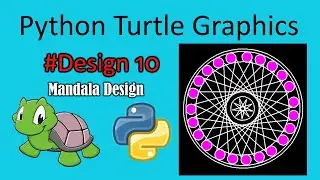 python turtle graphics tutorial || Mandala Design || #design10  || Python graphics