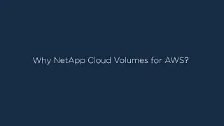 Why NetApp Cloud Volumes for AWS?