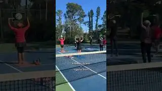 What Cardio Tennis plus yoga looks like on a tennis court! #tennisplayers #yoga #tennisworkout