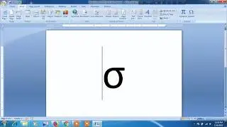 How to type Sigma symbol in word