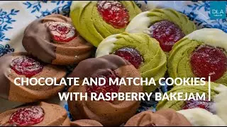2 in 1 Chocolate & Matcha Raspberry Cookies Recipe!