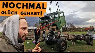KAROSSERIE ANHEBEN | Der KLEiNE Kran kommt | Mercedes Allrad Umbau
