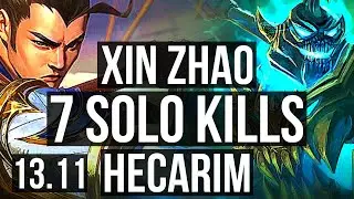 XIN vs HECA (JNG) | 7 solo kills, 10/2/3 | KR Diamond | 13.11