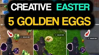 Fortnite GOLDEN EGG Locations! 5 BUNNY Golden Eggs! Creative Easter golden eggs!
