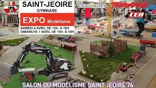 salon du modélisme Saint jeoire 74 . avril 2024 . RC TRUCK , CRAWLER , RC TP , EXCAVATRICE ....