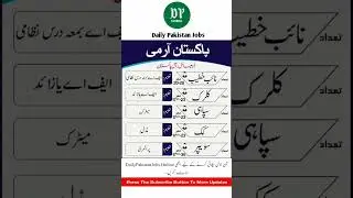 Pakistan Army Jobs 2025 | Sipahi Clerk Cook Sweeper Naib Khateeb Recruitment
