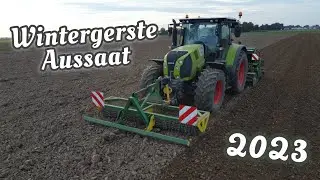 Wintergerste Aussaat 2023 🌱🚜 mit Claas Arion 650 | Landwirtschaft Niederbayern