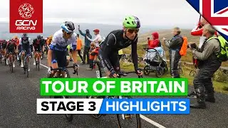 Torrential Rain & A Nail-Biting Finish! | Tour Of Britain 2022 Stage 3 Highlights