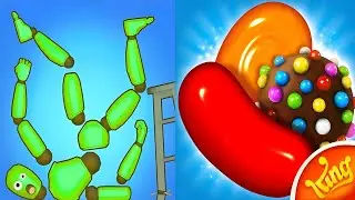 🏂🏂Dancing Dummy 🆚Candy Crush Saga -Satisfying ASMR Gameplay Showdown on Android & iOS #gaming #games