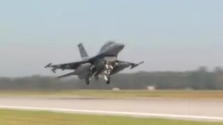 F-16 Takeoffs. McEntire Joint National Guard Base.
