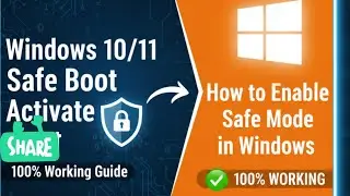 Windows 10/11 Safe Boot Activate করো | How to Enable Safe Mode in Windows | 100% Working Guide 