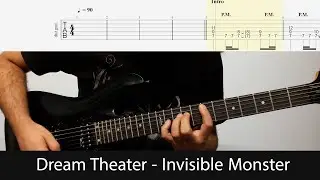 Dream Theater - Invisible Monster Guitar Riffs With Tabs(E Standard)