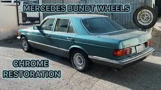 CHROME WHEEL RESTORATION // MERCEDES BUNDT WHEELS CLEANING // W126 W123 W116 W108 R107