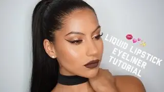 Karla J & Rincon Cosmetics BELEM Liquid Lipstick Eyeliner Tutorial
