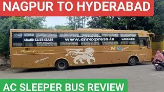 Dnr Travels Nagpur to Hyderabad Ac Sleeper(2+1)Bus Review l Veera V8 DNR TRAVELS l Interior Exterior