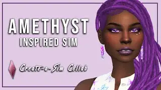 Amethyst-Inspired Sim | Feb CAS Collab with Asphodel Moon, Yassy Plays, & Amethyxtnix | Sims 4 CAS
