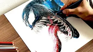 Realistic Drawing Venom (Tom Hardy) &ndash; Timelapse ✏️🎨🎥 | Robledarte
