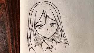 How to draw cute girl step by step | easy to draw for beginner 
