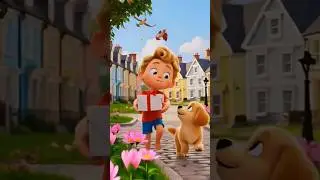 Boy and Puppy's Funny Birthday Mix-Up for Sick Mom | Heartwarming Disney-Pixar Style |#short