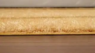 Faina Solid Gold Washable Shag Rug