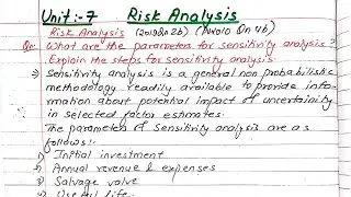Unit:7 | Risk Analysis | Sensitivity Graph/ Spider Plot | Engineering Economics | Prashant YT |
