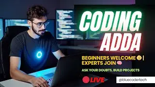 🔴 CODING ADDA Day 7 – Portfolio Building | Live Coding in Hindi! with Bluecoder Tech Live Stream